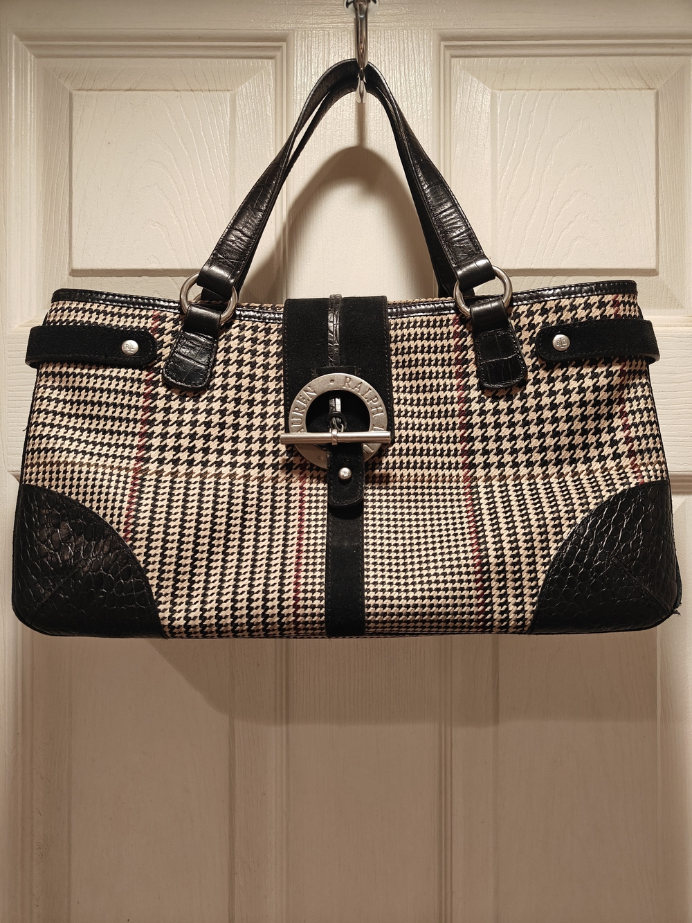 Ralph Lauren Canvas Tweed Handbag